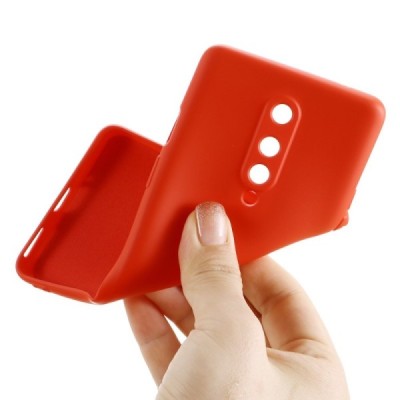 OnePlus 8 Shell cieta silikona (TPU) sarkans apvalks | vacins.lv