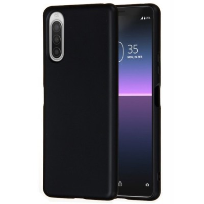 Sony Xperia 10 II Shell (TPU) твердый силиконовый чехол - чёрный | Vacins.lv