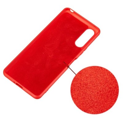 Sony Xperia 10 II Shell cieta silikona (TPU) sarkans apvalks | vacins.lv