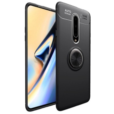 OnePlus 8 „FOCUS“ Kickstand твердый силиконовый (TPU) чехол - чёрный | Vacins.lv