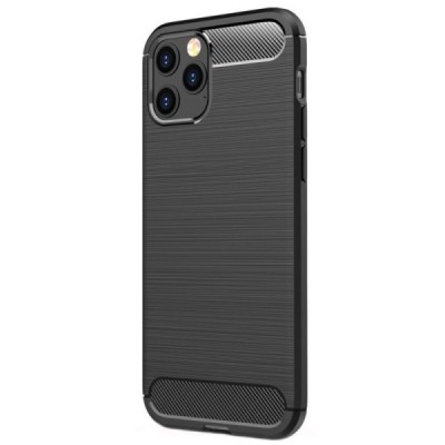Apple iPhone 12 (12 Pro) твердый силиконовый чехол (TPU) - черный | Vacins.lv