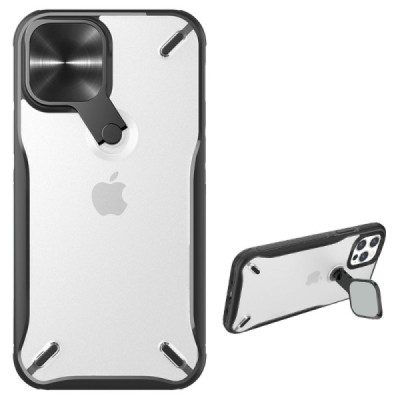 Apple iPhone 12 (12 Pro) „Nillkin“ CamShield Kickstand прозрачный чехол с защитой камеры | Vacins.lv