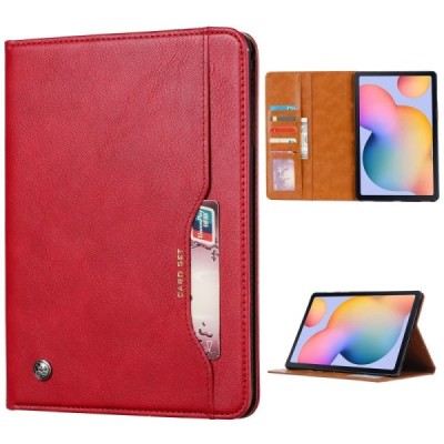 Greznais „Comma“ sērijas ādas atvērams sarkans Samsung Galaxy Tab A7 10.4 2020 (T505,T500) futrālis | Vacins.lv