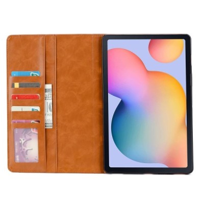 Greznais „Comma“ sērijas ādas atvērams brūns Samsung Galaxy Tab A7 10.4 2020 (T505,T500) futrālis | Vacins.lv