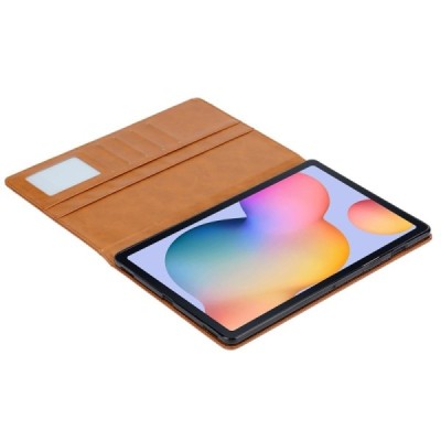 Greznais „Comma“ sērijas ādas atvērams brūns Samsung Galaxy Tab A7 10.4 2020 (T505,T500) futrālis | Vacins.lv