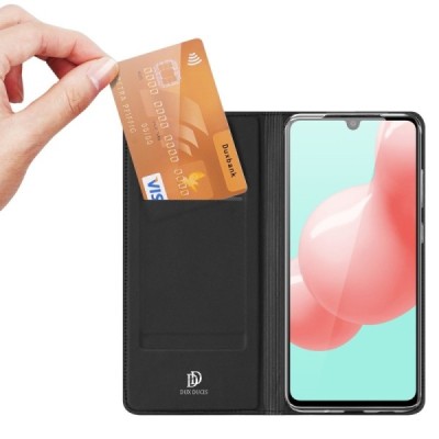 „Dux Ducis“ Skin серии Samsung Galaxy A41 (A415F) чёрный кожаный чехол-книжка | Vacins.lv
