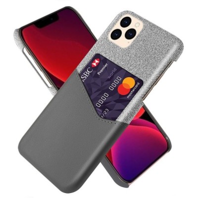„KSQ“ Shell Apple iPhone 12 (12 Pro) серый кожаный чехол - задняя часть с карманом для карточек | Vacins.lv