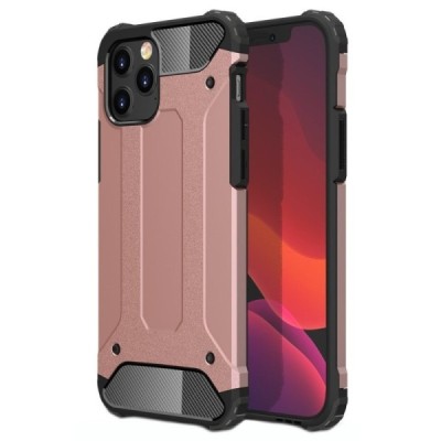 Apple iPhone 12 (12 Pro) усиленный защитный розовый твердый силиконовый чехол (TPU) | Vacins.lv