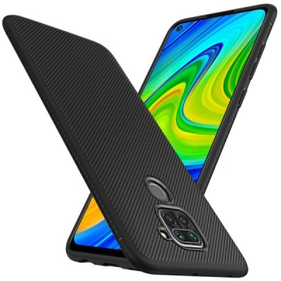 Xiaomi Redmi Note 9 твердый силиконовый чехол (TPU) - чёрный | Vacins.lv