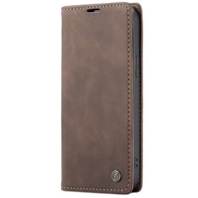 Apple iPhone 12 (12 Pro) CaseMe Retro открываемый, тёмно-коричневого цвета, кожаный чехол – книжка | Vacins.lv