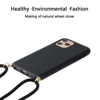 Apple iPhone 12 (12 Pro) Strap твердый силиконовый чехол из TPU чёрного цвета | Vacins.lv