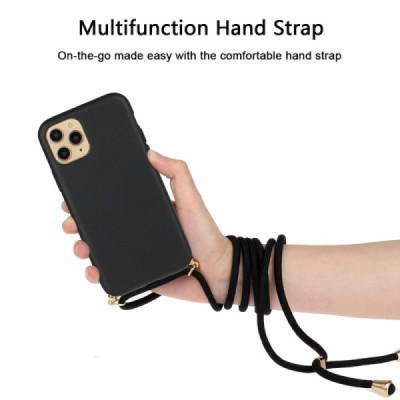 Apple iPhone 12 (12 Pro) Strap твердый силиконовый чехол из TPU чёрного цвета | Vacins.lv