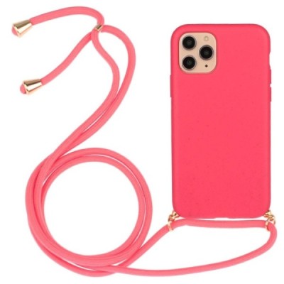 Apple iPhone 12 (12 Pro) Strap твердый силиконовый чехол из TPU розового цвета | Vacins.lv