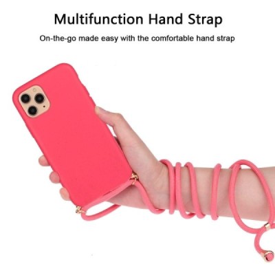 Apple iPhone 12 (12 Pro) Strap твердый силиконовый чехол из TPU розового цвета | Vacins.lv
