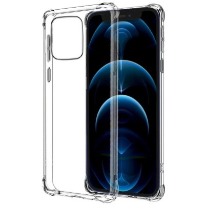 Apple iPhone 12 (12 Pro) усиленный защитный прозрачный твердый силиконовый чехол (TPU) | Vacins.lv