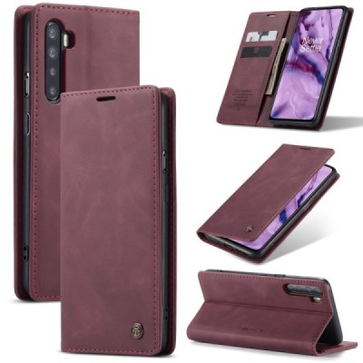 OnePlus Nord CaseMe Retro открываемый, бордогово цвета, кожаный чехол – книжка | Vacins.lv