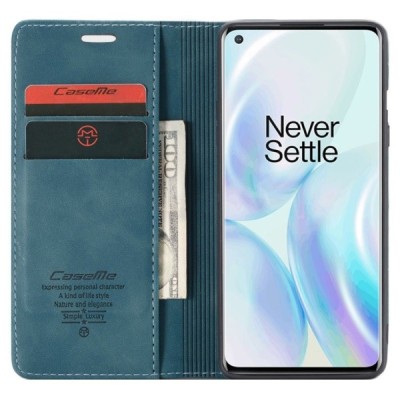 OnePlus 8 CaseMe Retro открываемый, зелёного цвета, кожаный чехол – книжка | Vacins.lv