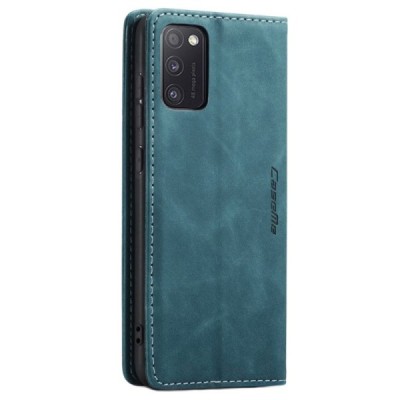 Samsung Galaxy A41 (A415F) CaseMe Retro solīds atvēramais ādas zaļš maciņš - maks | Vacins.lv