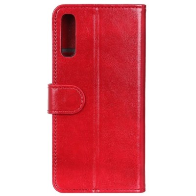 Xiaomi Redmi 9A открываемый красный кожаный чехол - книжка | Vacins.lv