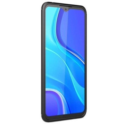 Xiaomi Redmi 9A „Carbon“ твердый силиконовый чехол (TPU) - черный | Vacins.lv