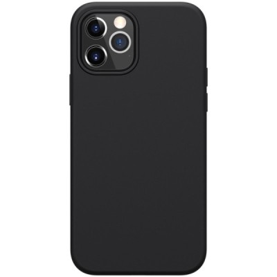 Apple iPhone 12 (12 Pro) "Nillkin" Flex Liquid Silicone чехол - чёрный | Vacins.lv