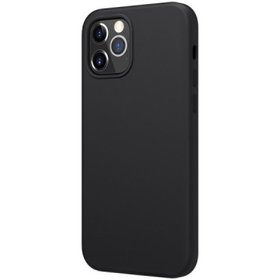 Apple iPhone 12 (12 Pro) "Nillkin" Flex Liquid Silicone чехол - чёрный | Vacins.lv