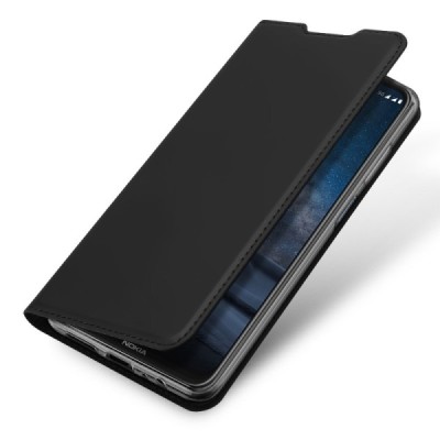 „Dux Ducis“ Skin серии Nokia 8.3 чёрный кожаный чехол-книжка | Vacins.lv
