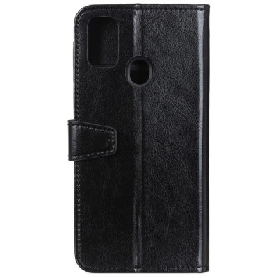 OnePlus Nord N100 открываемый чёрный кожаный чехол - книжка | Vacins.lv