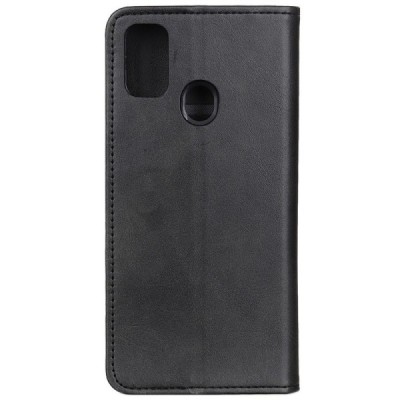 OnePlus Nord N100 „Split“ чёрный кожаный чехол-книжка | Vacins.lv
