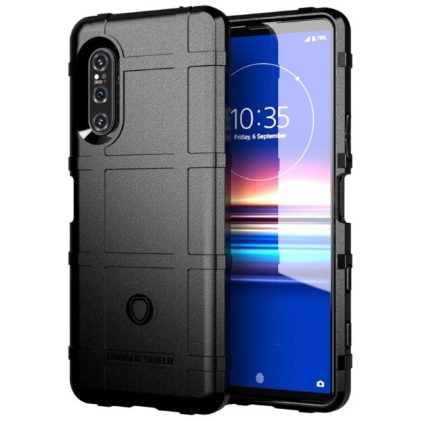 „Stiff“ твердый силиконовый (TPU) чехол - чёрный (Xperia 5 II)