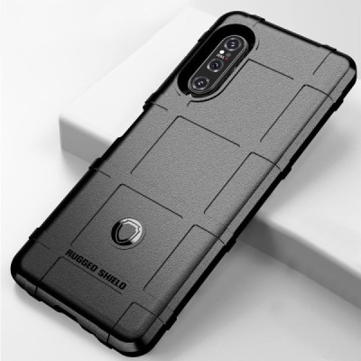 Sony Xperia 5 II твердый силиконовый чехол из TPU чёрного цвета | Vacins.lv
