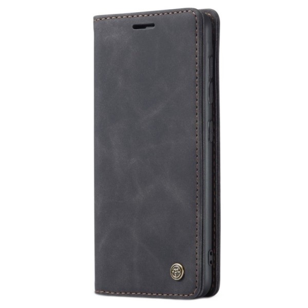 Кожиный чехол-книжка "CaseMe" Retro - чёрный (Galaxy S20 FE)
