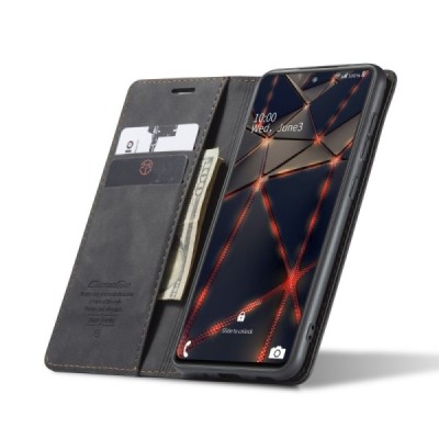 Samsung Galaxy S20 FE (Fan Edition) CaseMe Retro открываемый, чёрного цвета, кожаный чехол – книжка | Vacins.lv