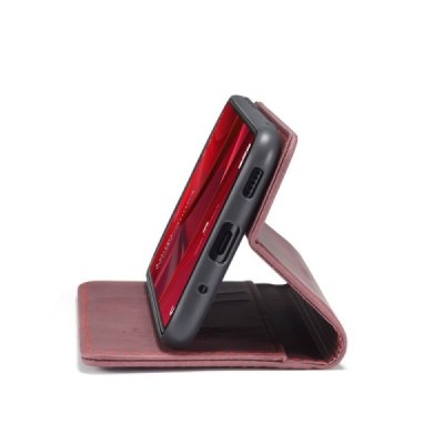 Samsung Galaxy S20 FE (Fan Edition) CaseMe Retro открываемый, бордового цвета, кожаный чехол – книжка | Vacins.lv