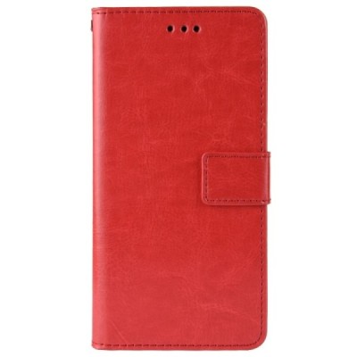 LG K22 „Split“ красный кожаный чехол-книжка | Vacins.lv