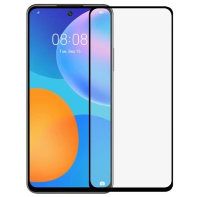 Huawei P Smart 2021 „Premium“ 9H Tempered Glass усиленная защита, черное защитное стекло с полным покрытием толщиной 0,2 мм | Va