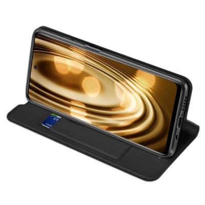 „Dux Ducis“ Skin серии Xiaomi Mi 10T Lite 5G чёрный кожаный чехол-книжка | Vacins.lv