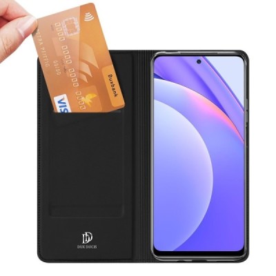 „Dux Ducis“ Skin серии Xiaomi Mi 10T Lite 5G чёрный кожаный чехол-книжка | Vacins.lv