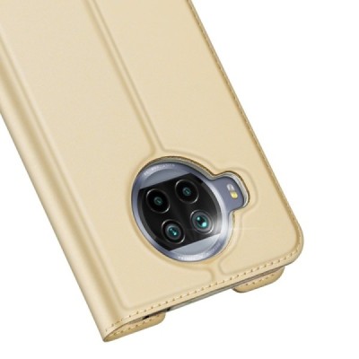 „Dux Ducis“ Skin серии Xiaomi Mi 10T Lite 5G золотой кожаный чехол-книжка | Vacins.lv
