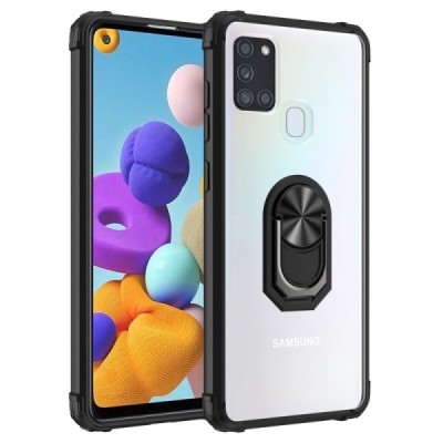 Samsung Galaxy A21s (A217) „Fashion“ Kickstand cieta silikona (TPU) dridrs apvalks | vacins.lv