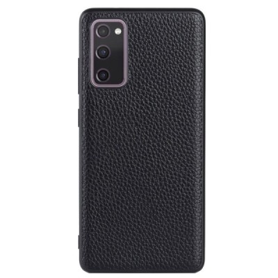 Samsung Galaxy S20 FE (Fan Edition) „Deluxe Leather“ melns ādas apvalks | Vacins.lv