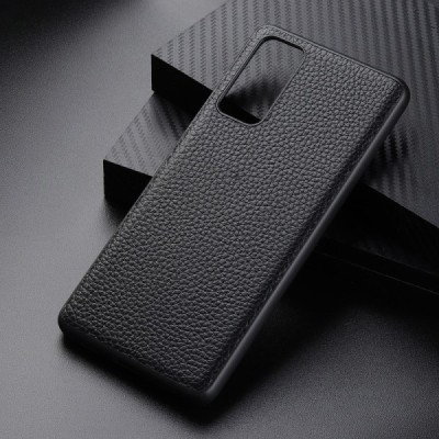 „Deluxe Leather“ Samsung Galaxy S20 FE (Fan Edition) чёрный кожаный чехол | Vacins.lv
