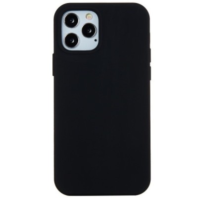 Apple iPhone 12 Pro Max твердый силиконовый (TPU) чехол чёрный | Vacins.lv