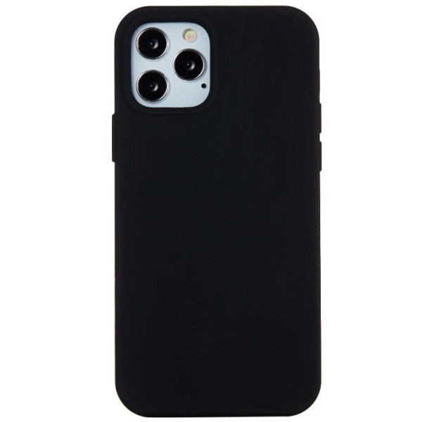 Твердый силиконовый (TPU) чехол - чёрный (iPhone 12 Pro Max)