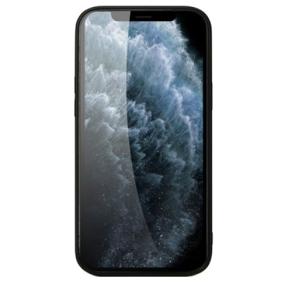 „Deluxe Leather“ Apple iPhone 12 Pro Max чёрный кожаный чехол | Vacins.lv