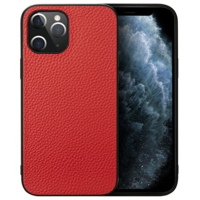 „Deluxe Leather“ Apple iPhone 12 Pro Max красный кожаный чехол | Vacins.lv