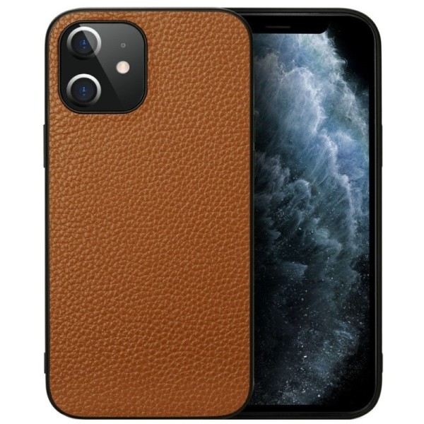 „Deluxe Leather“ ādas apvalks - brūns (iPhone 12 Mini)