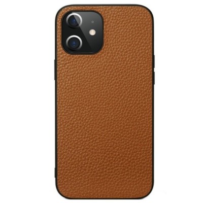 Apple iPhone 12 Mini „Deluxe Leather“ brūns ādas apvalks | Vacins.lv
