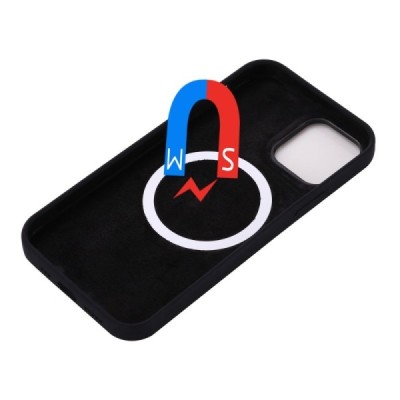 Apple iPhone 12 Mini Shell MagSafe твердый силиконовый чёрный чехол из TPU | Vacins.lv