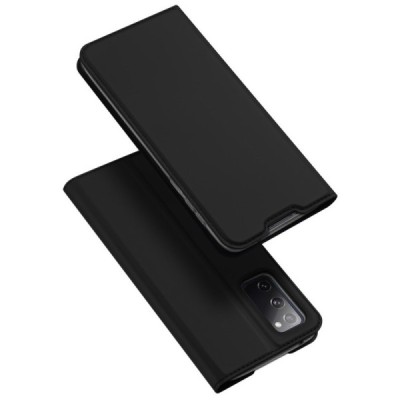 Samsung Galaxy S20 FE (Fan Edition) „Dux Ducis“ Skin sērijas melns ādas atvērams maciņš | Vacins.lv